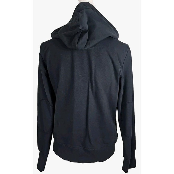 GAP ~Woman Size M~ Black Hoodie Zip-Up Solid Cotton Blend Jacket. - Picture 9 of 9